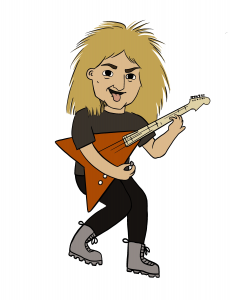 picture of the Rock man playing guitar