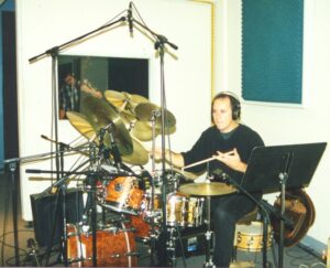 Rob Brosh playing drums